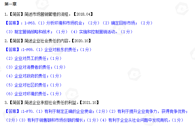 山东省自考会计学专业市场营销学简答、论述题汇总