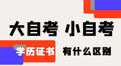 大自考和小自考在学历证书上有什么区别吗？