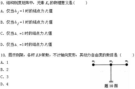 全国2009年4月高等教育自考结构力学(二)试题(图4)