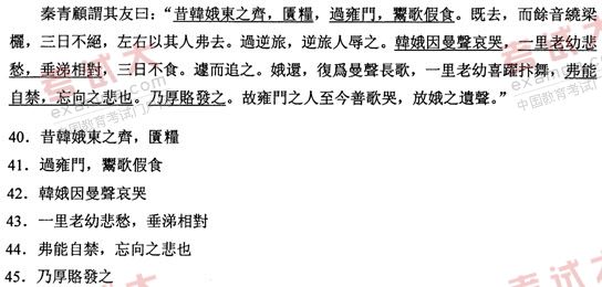 全国2011年1月高等教育自考古代汉语试题(图7)