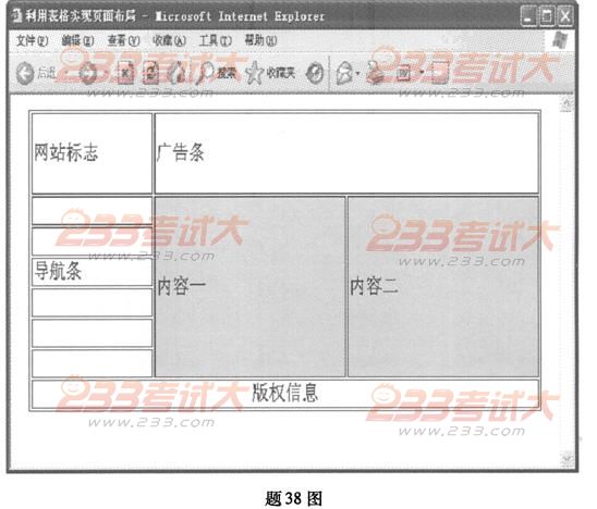 全国2011年4月高等教育自考网页设计与制作试(图1) 全国2011年4月高等教育自考网页设计与制作试(图1)