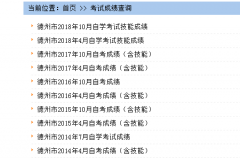 山东德州自考历年成绩查询