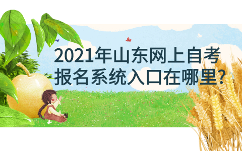 2021年山东网上自考报名系统入口在哪里?